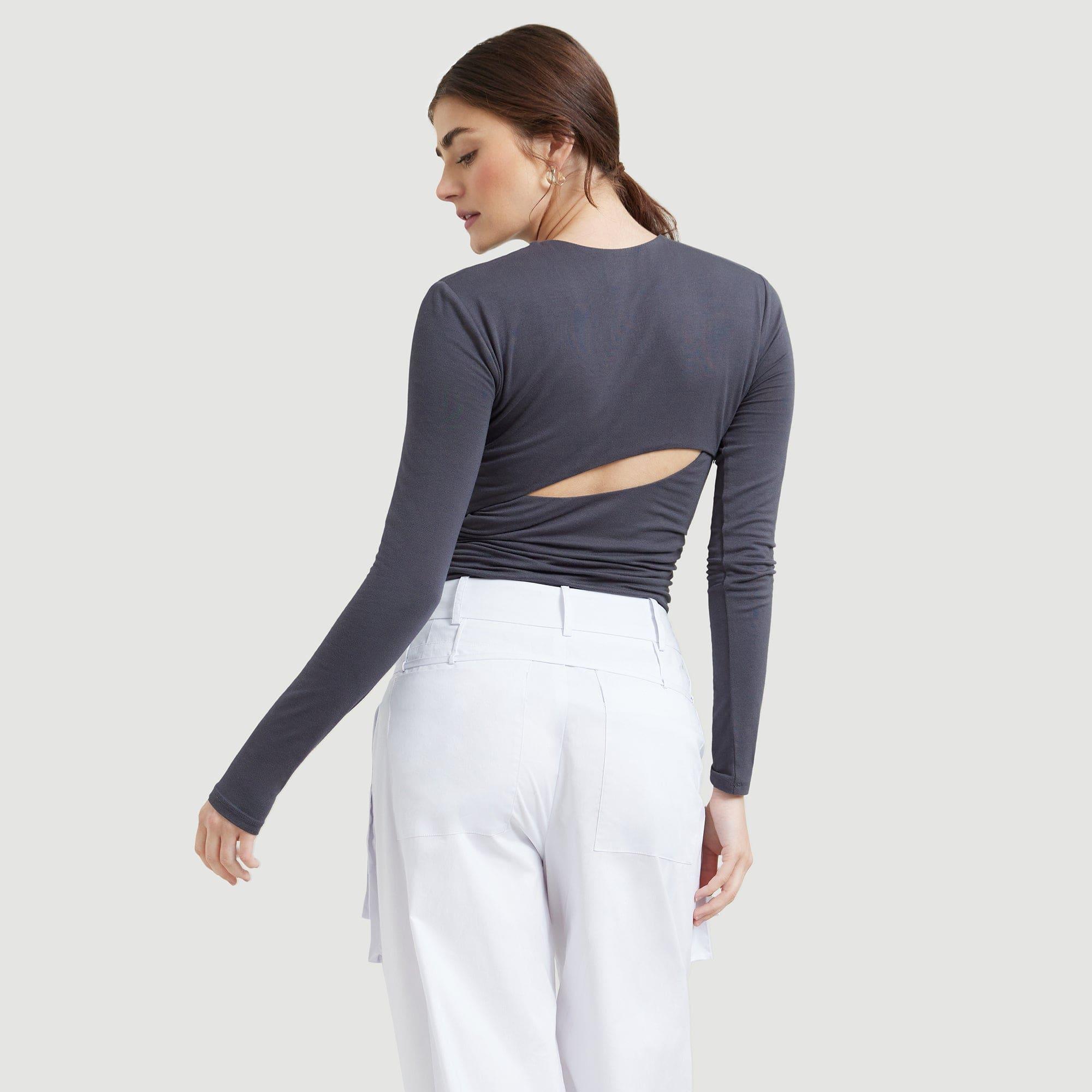 Mia Ruched Long-Sleeve Tee Product Image