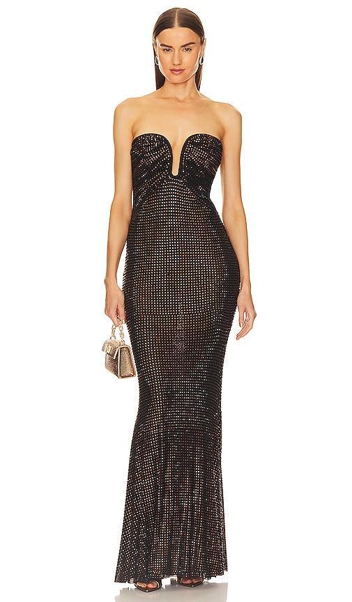 ROBE DE SOIRÉE BUSTIER AVEC STRASS Product Image