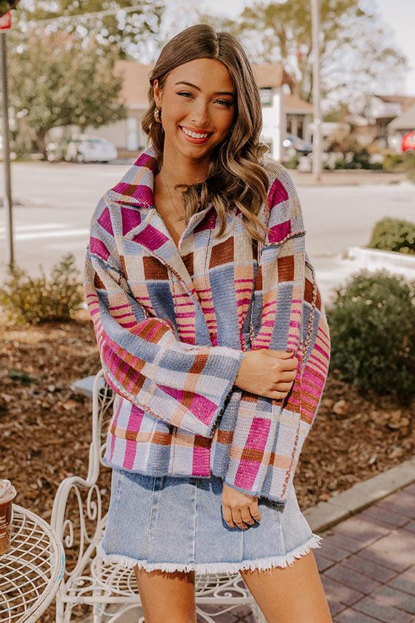 Small Town Bistro Color Block Cardigan Product Image