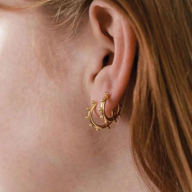 Oli Huggie Hoops Earrings Product Image