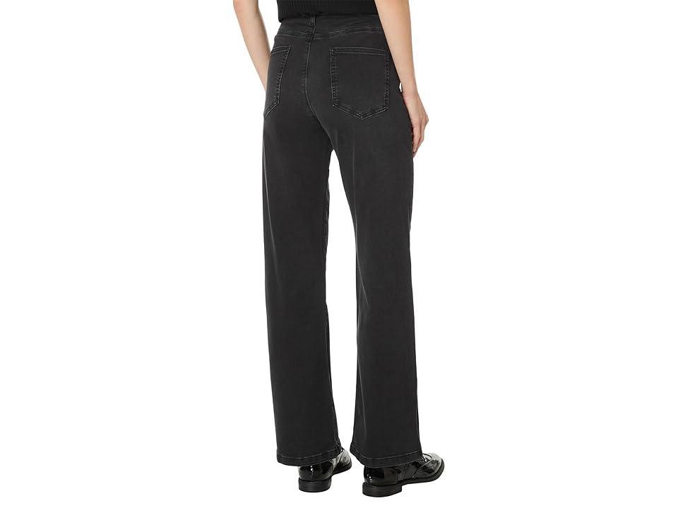 Elliott Lauren Washed Black Denim - Wide Leg 5 Pocket Jeans Women's Jeans Product Image