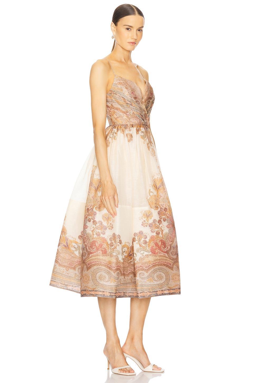 Illustration Draped Midi Dress Zimmermann Product Image