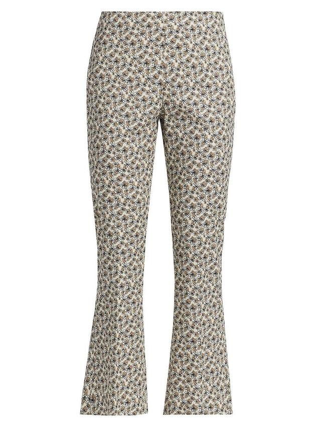 Womens Grace Floral Ankle-Crop Flared Trousers Product Image