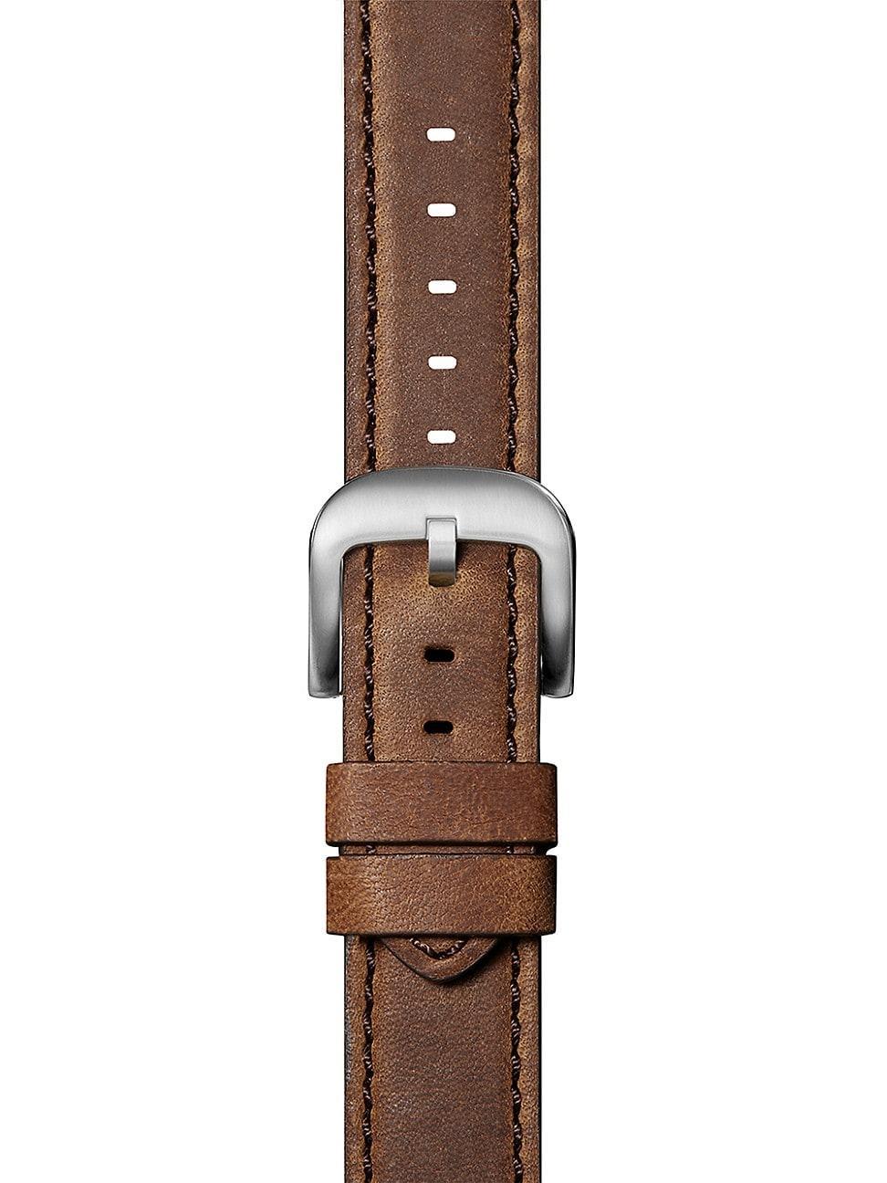 Mens Grizzly Leather Smart Watch Strap Product Image