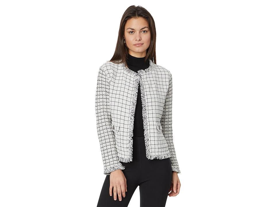 Womens Cotton-Blend Grid Jacket Product Image