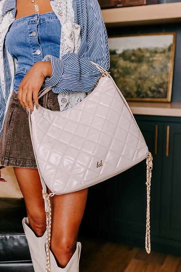 Central Avenue Faux Leather Tote In Ivory Product Image