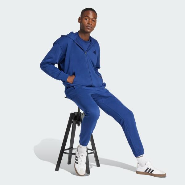 adidas ALL SZN Fleece Regular Tapered Pants Dark Blue M Mens Product Image