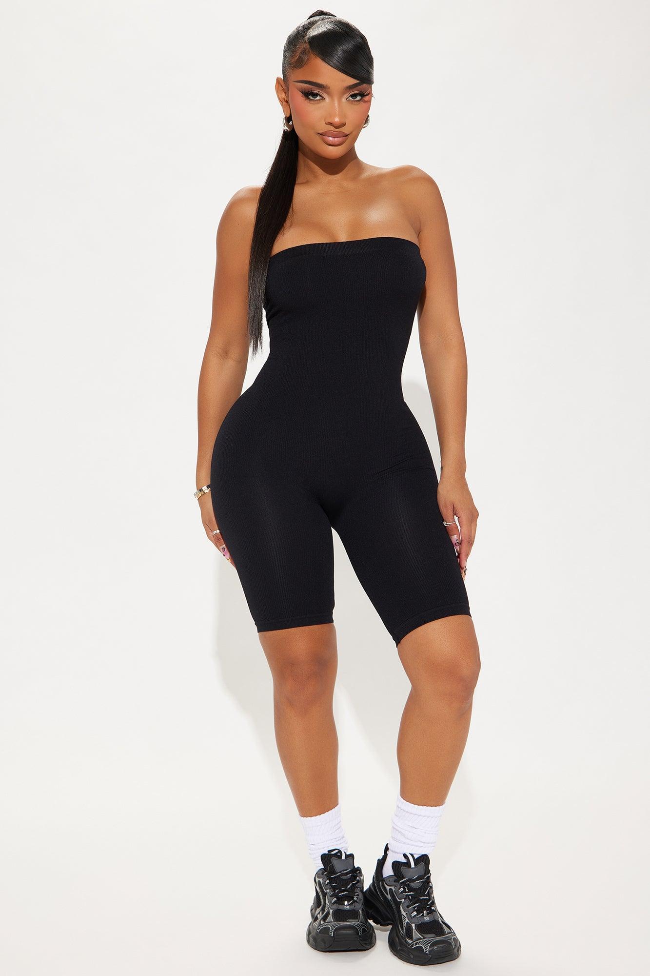 Brynne Seamless Romper - Black Product Image