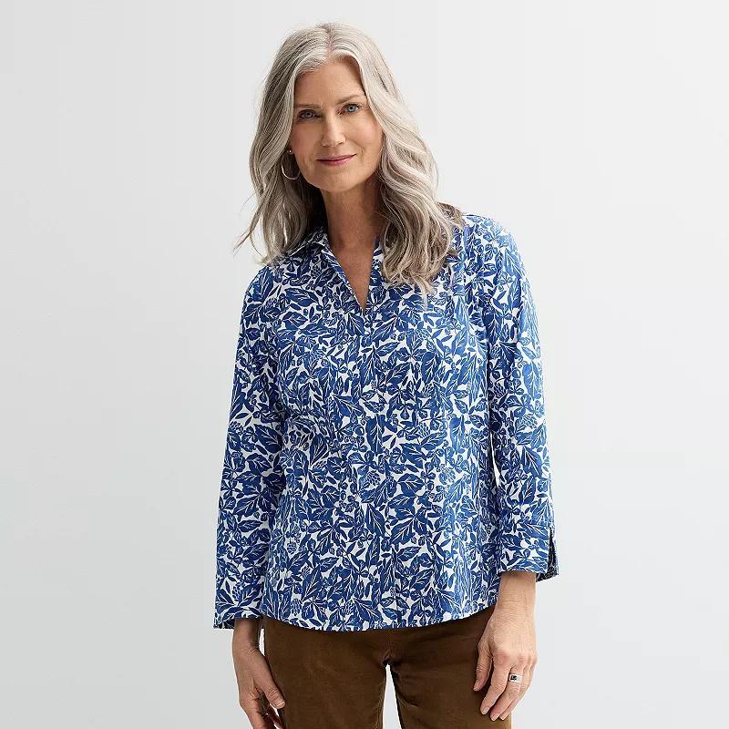 Womens Croft & Barrow Tailored Button-Down Shirt Product Image