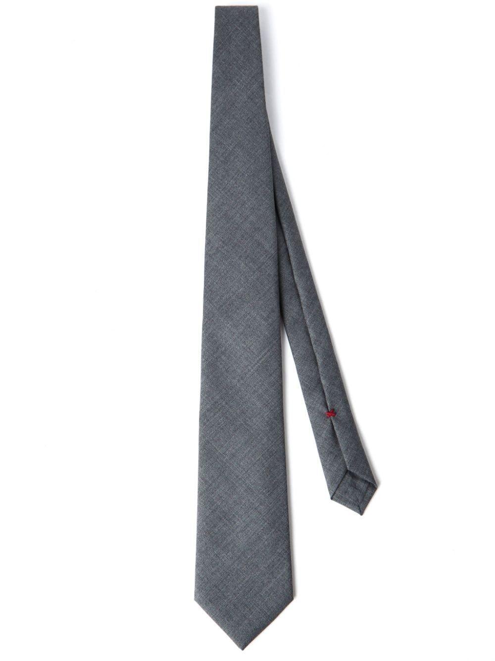 Virgin Wool Tie In Grey Product Image