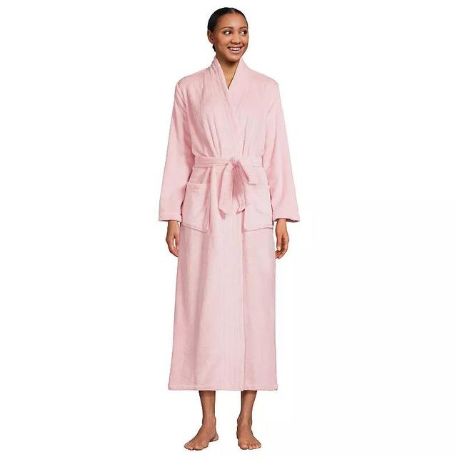 Womens Lands End Cozy Plush Long Wrap Robe Product Image