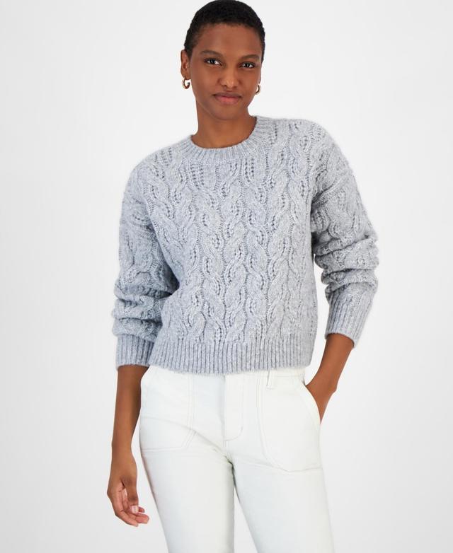 And Now This Womens Cable Knit Crewneck Sweater, Created for Macys Product Image