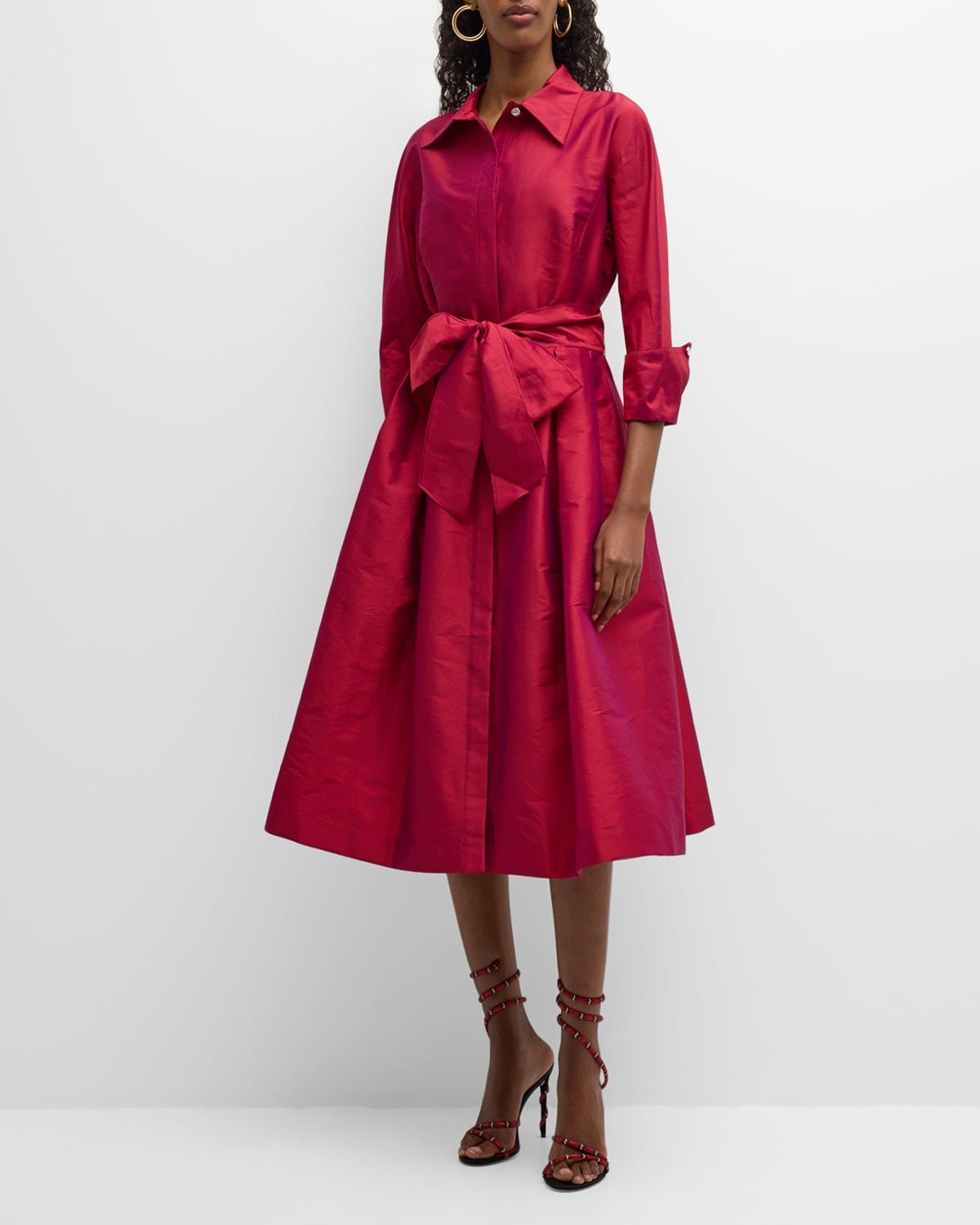 Womens Silk Taffeta Shirtdress Product Image