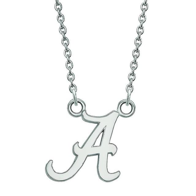 LogoArt 10k White Gold Alabama Crimson Tide Pendant Necklace, Womens Product Image