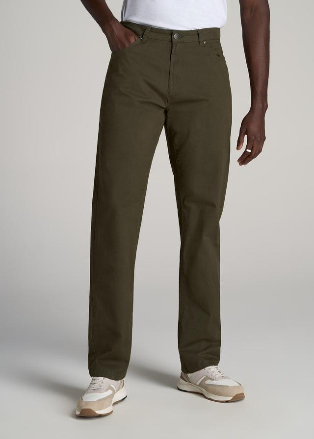 J1 STRAIGHT Leg Five-Pocket Pants for Tall Men in Camo Green Product Image