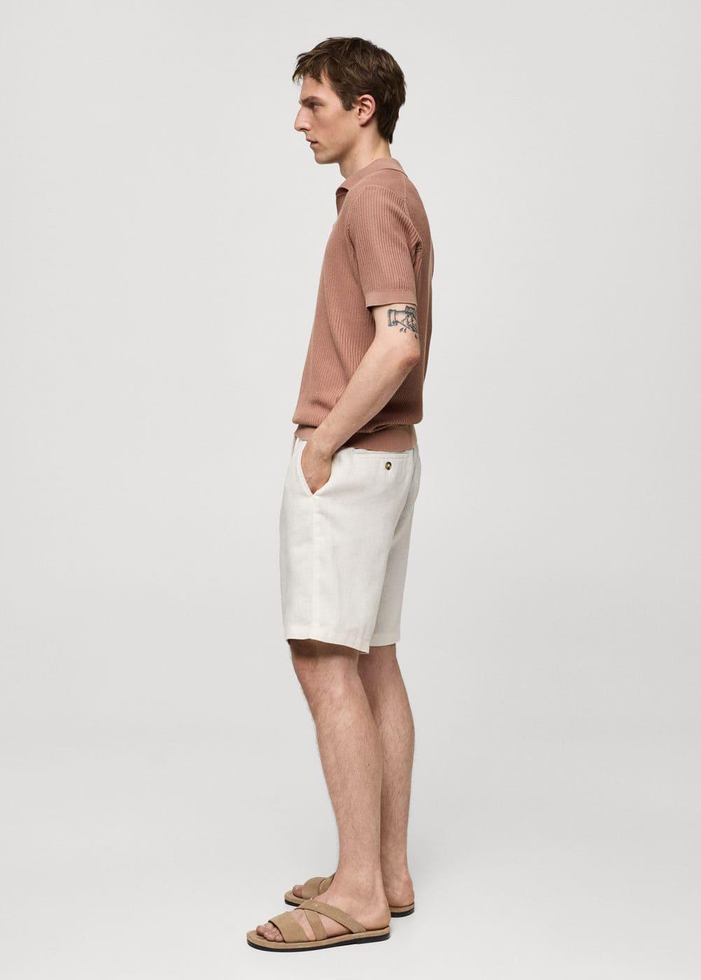 Mango Mens Drawstring Detail Bermuda Shorts Product Image