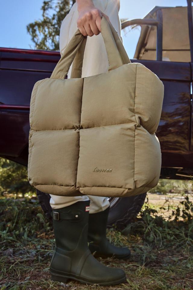 Quilted Puffer Bag in Soft Olive Product Image