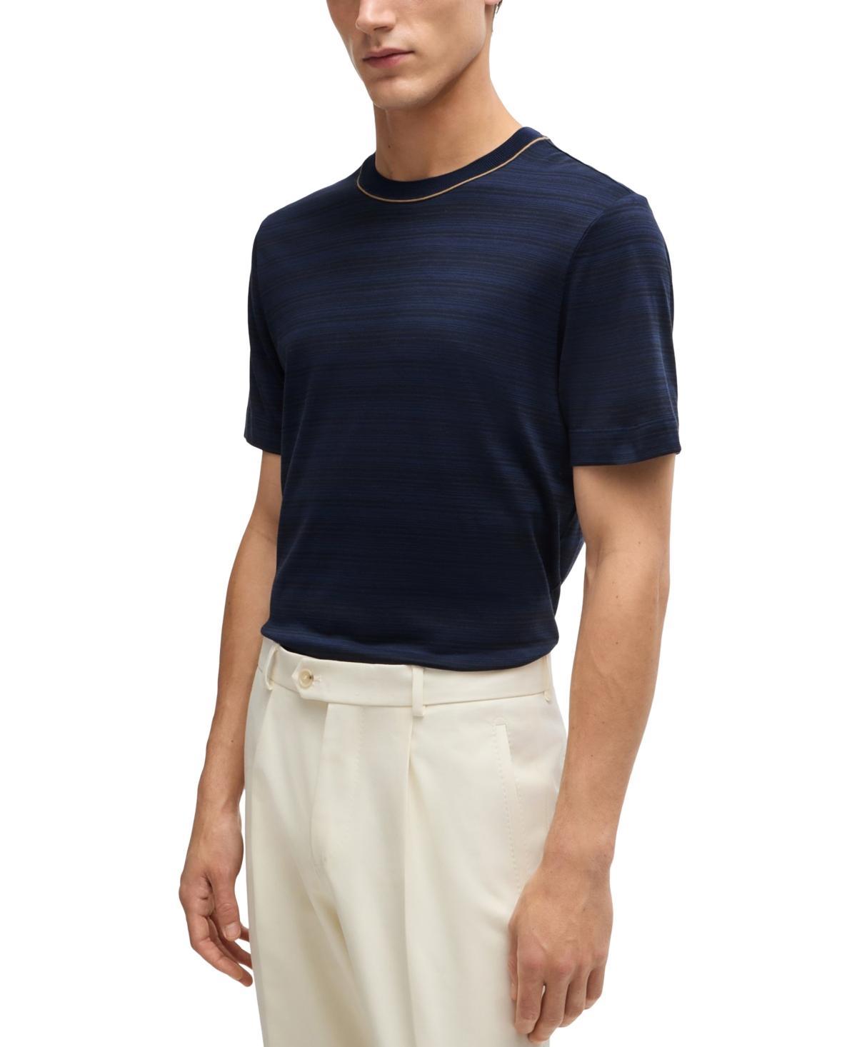 Mens Silk-Cotton T-Shirt in a Regular Fit Product Image