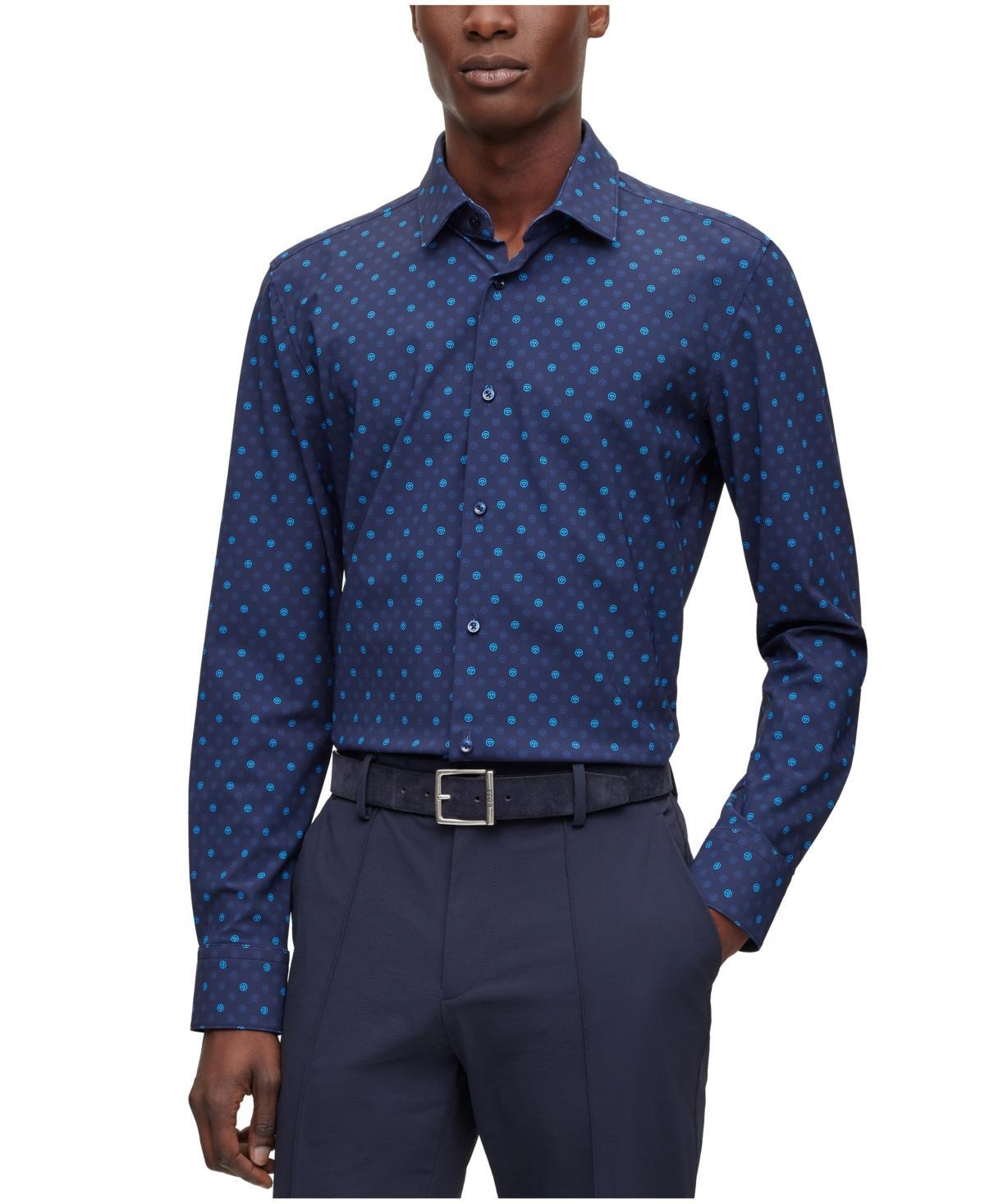 BOSS Roan Kent Stretch Recycled Polyamide Button-Up Shirt Product Image