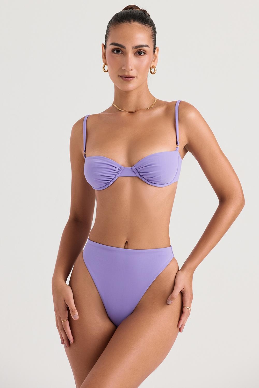 Mykonos Violet High Waist Bikini Bottom Product Image