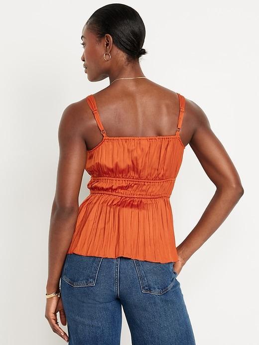 Waist-Defined Satin Top Product Image