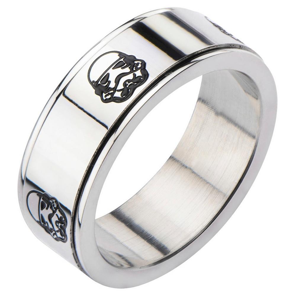 Mens Star Wars Stormtrooper Stainless Steel Spinner Ring (10) Product Image