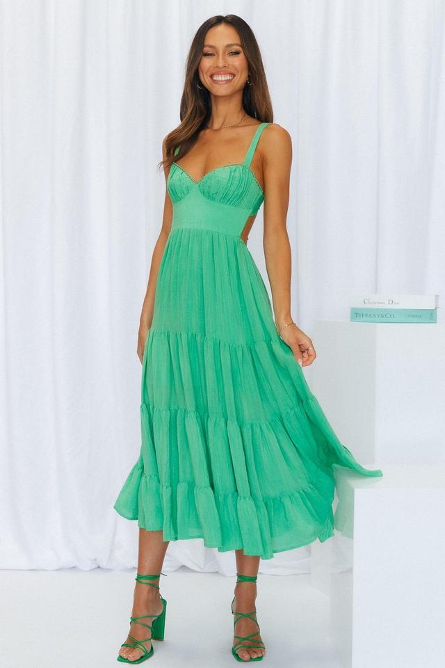 Freshly Brewed Midi Dress Green Product Image