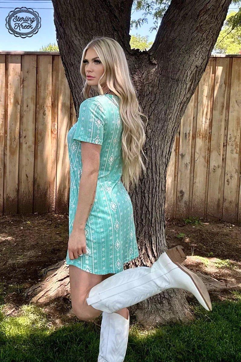 Walking In Turquoise Dress* Product Image