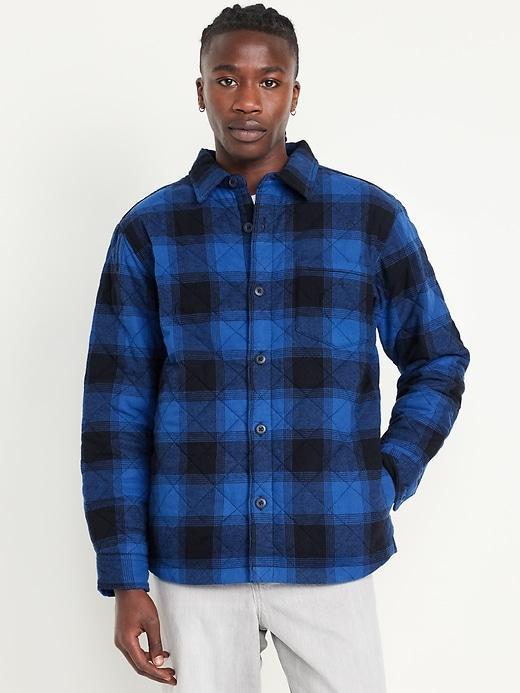 Quilted Button-Down Shacket Product Image