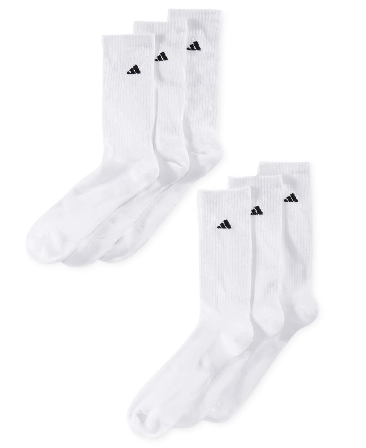 adidas Mens Cushioned Crew Extended Size Socks, 6-Pack Product Image