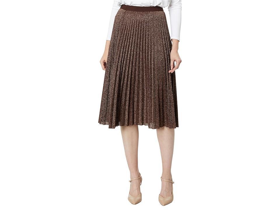 Elliott Lauren Pretty Pleats Metallic Pull-On Skirt Women's Skirt Product Image