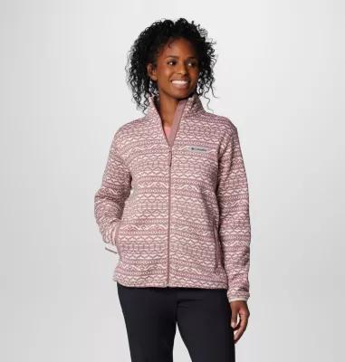 Columbia Womens Sweater Weather Printed Full Zip Jacket- Product Image