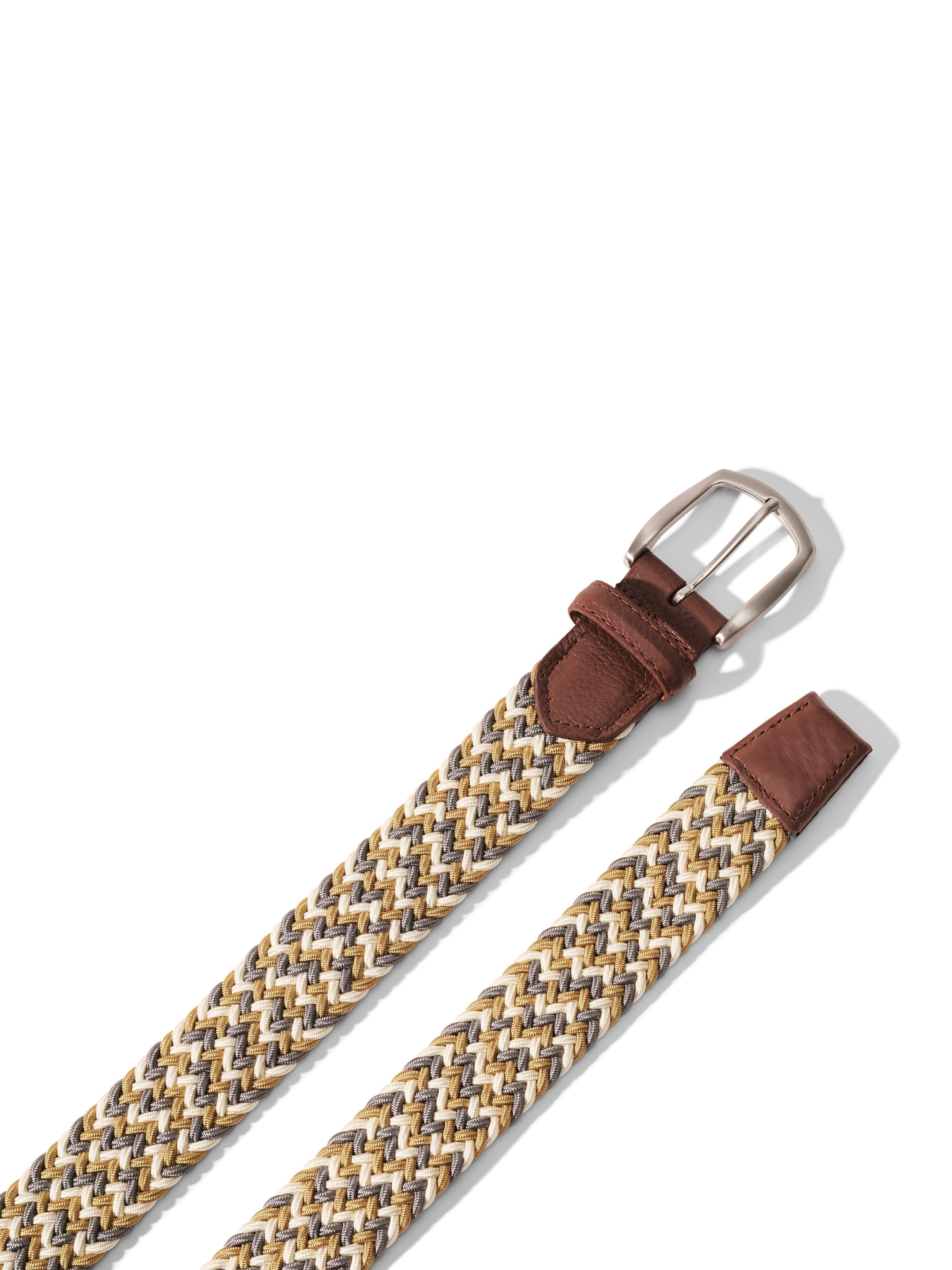 Stretch Woven Belt - Beige Mix Male Product Image