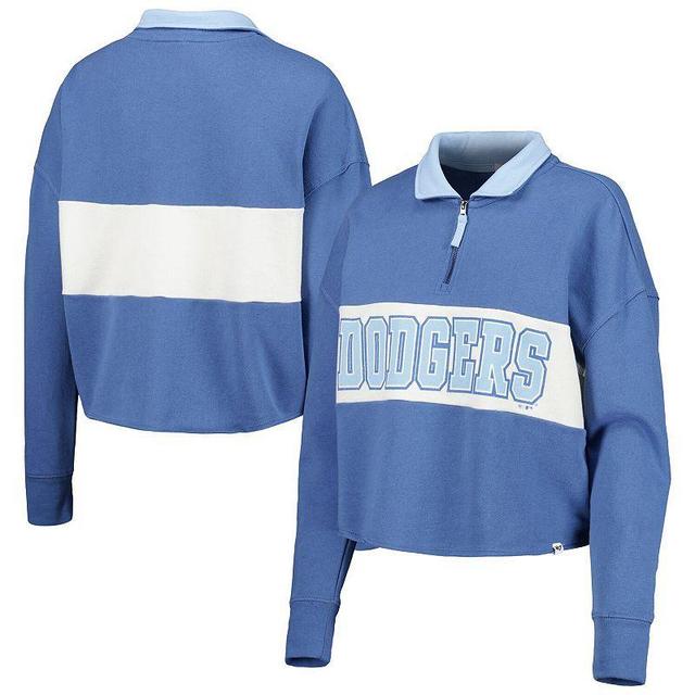 Womens 47 Royal Los Angeles Dodgers Remi Quarter-Zip Cropped Top Product Image