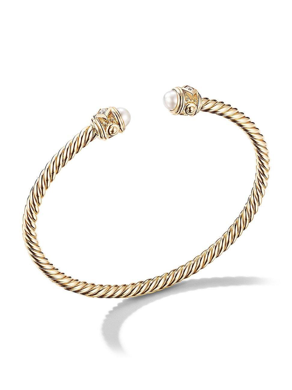 Womens Renaissance Color Bracelet in 18K Yellow Gold with Pearls and Diamonds Product Image