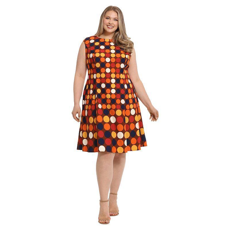 Plus Size London Times Fit & Flare Dress, Womens Product Image