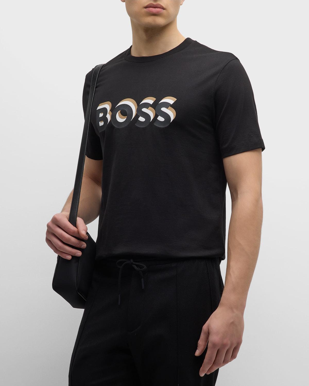 Mens Cotton-Stretch Logo T-Shirt Product Image