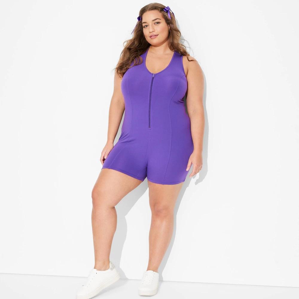 Womens Game Day Romper - Wild Fable Purple 4X Product Image