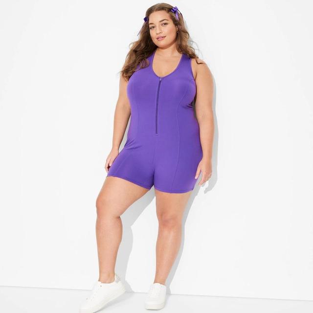 Womens Game Day Romper - Wild Fable Purple 4X Product Image