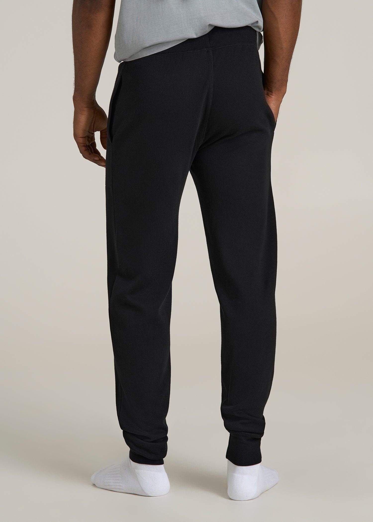 Waffle-Knit Lounge Jogger for Tall Men in Black Product Image