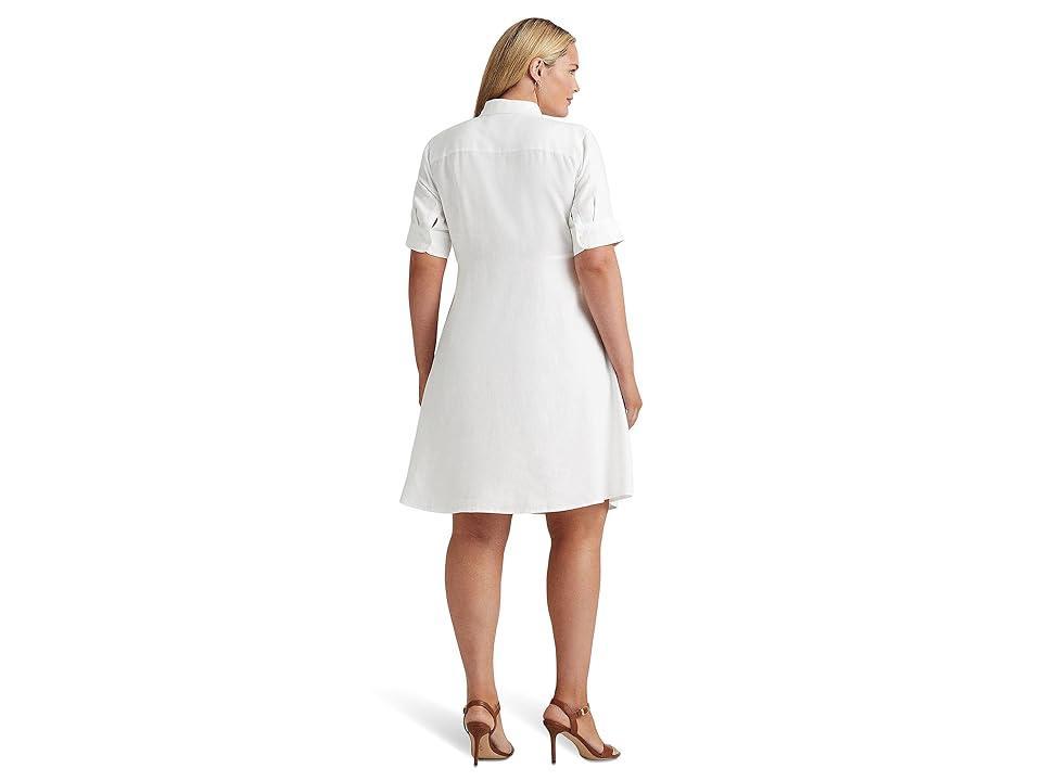 Lauren Ralph Lauren Plus Size Linen Shirtdress Women's Clothing Product Image