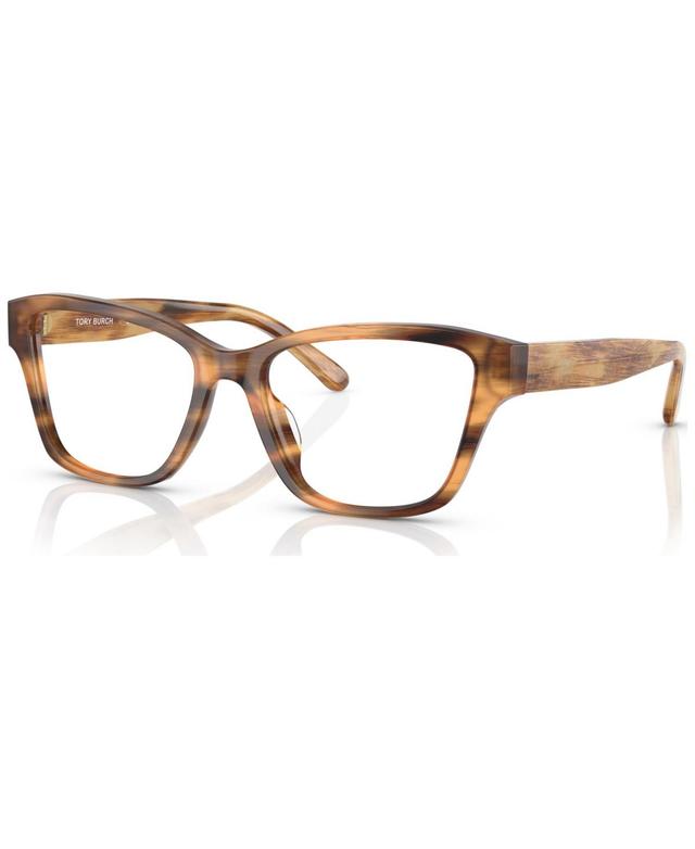 Tory Burch Womens Rectangle Eyeglasses TY2131U - Honey Wood Product Image