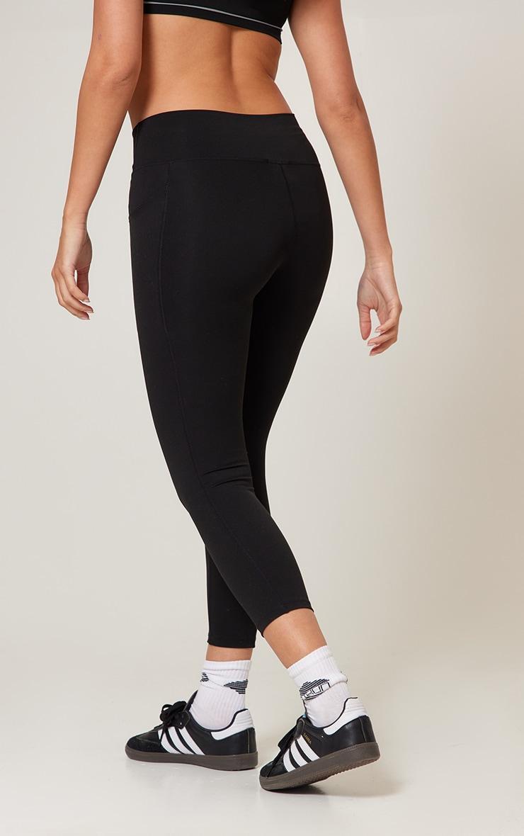 PLT RUN Black Sculpt Pocket Detail Cropped Leggings Product Image