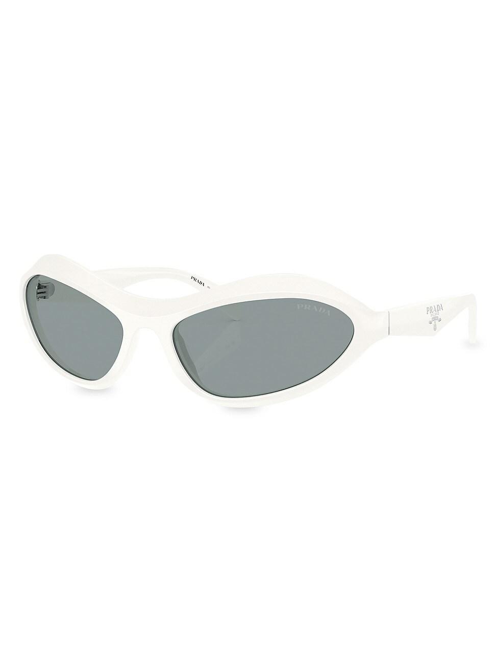 Womens 63MM Wraparound Sunglasses Product Image