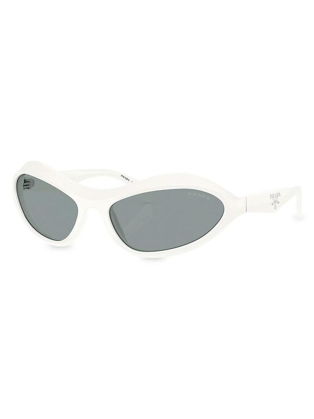 Womens 63MM Wraparound Sunglasses Product Image