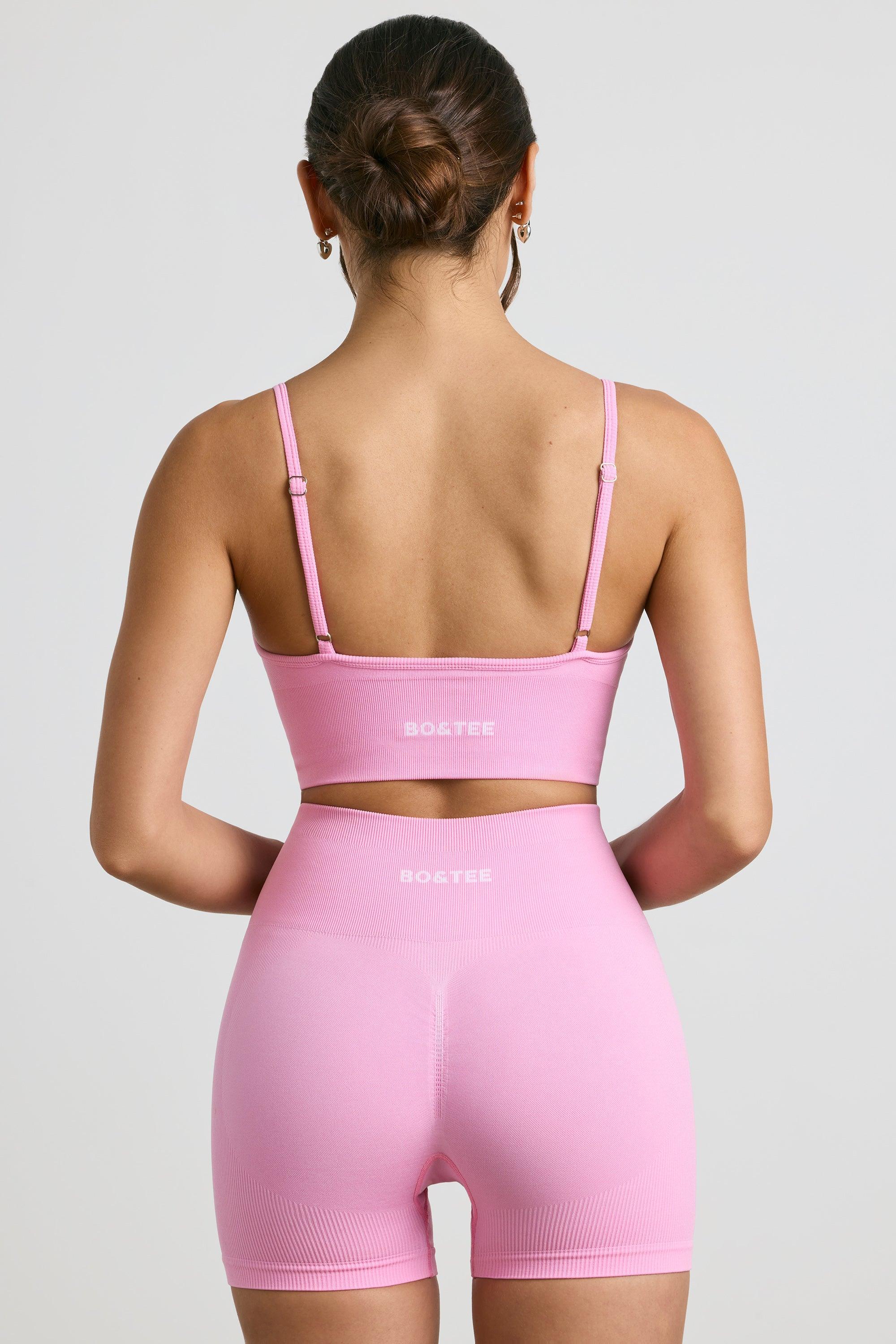 High-Waist Define Luxe Mini Shorts in Bubblegum Pink Product Image