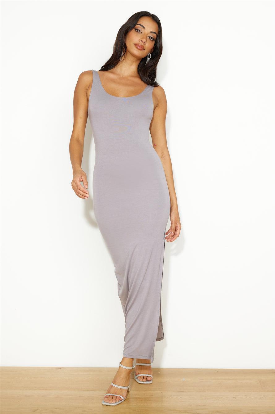 Sunrise To Set Maxi Dress Grey Product Image