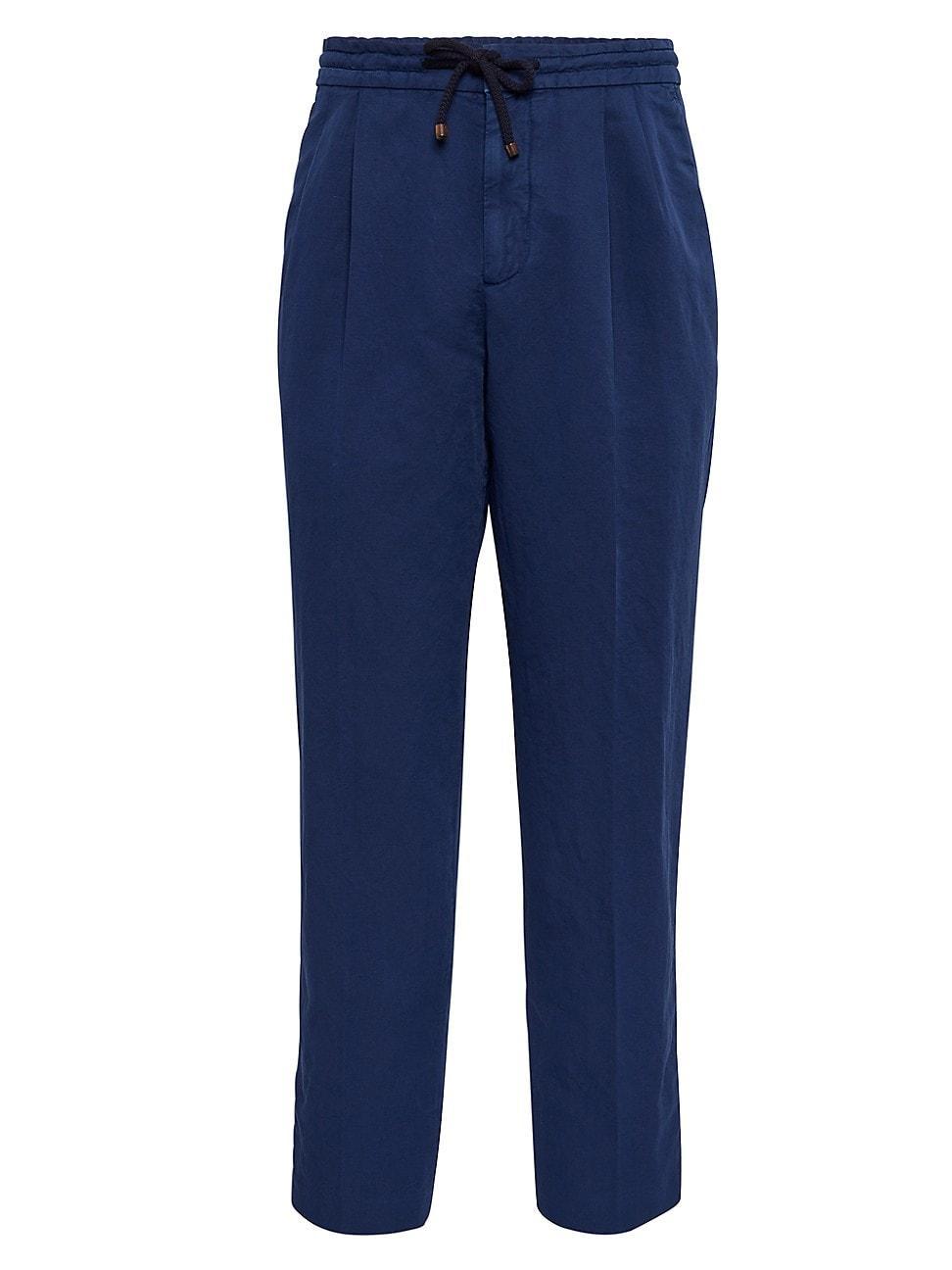 Mens Garment Dyed Leisure Fit Trousers Product Image