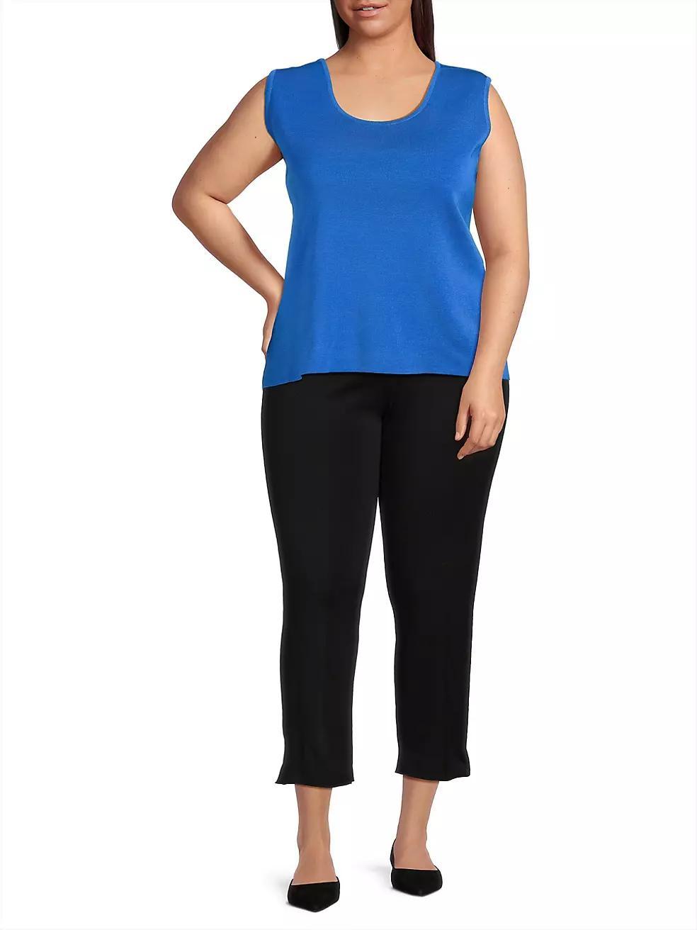 Plus Size Knit Scoopneck Tank Top Product Image