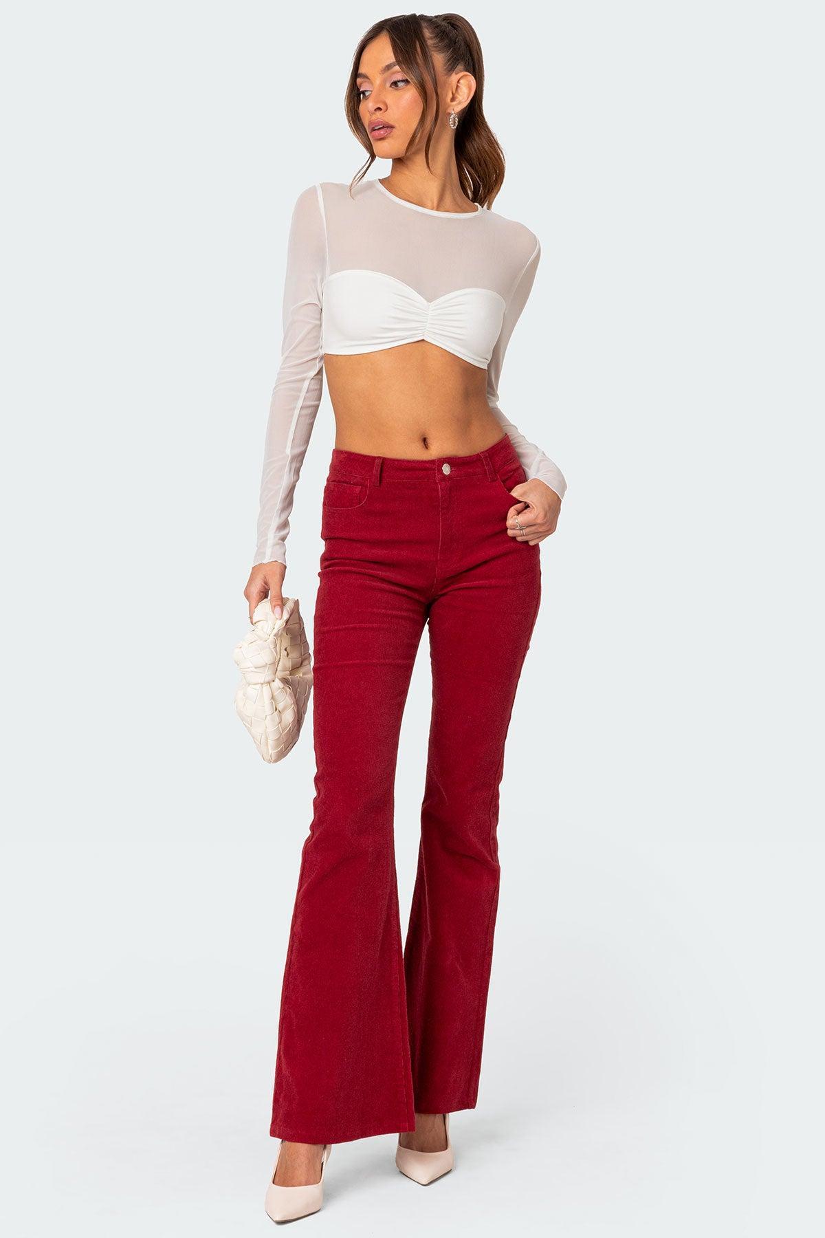 Night Out Sheer Crop Top Product Image